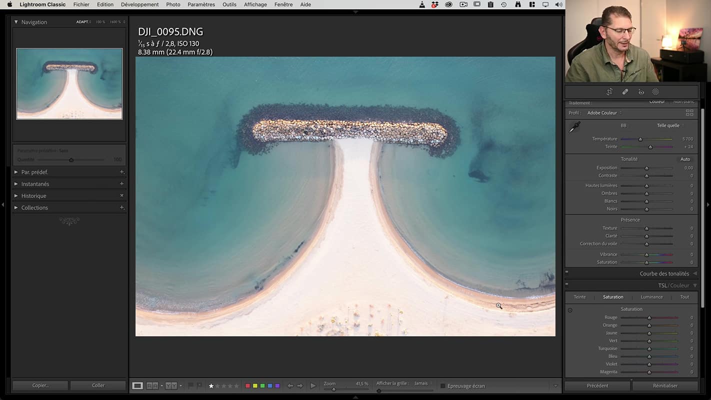 Photo de plage prise au drone assymétrique