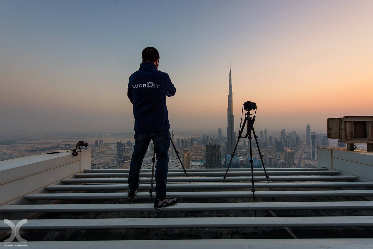 Daniel Cheong sur les toits de Dubai