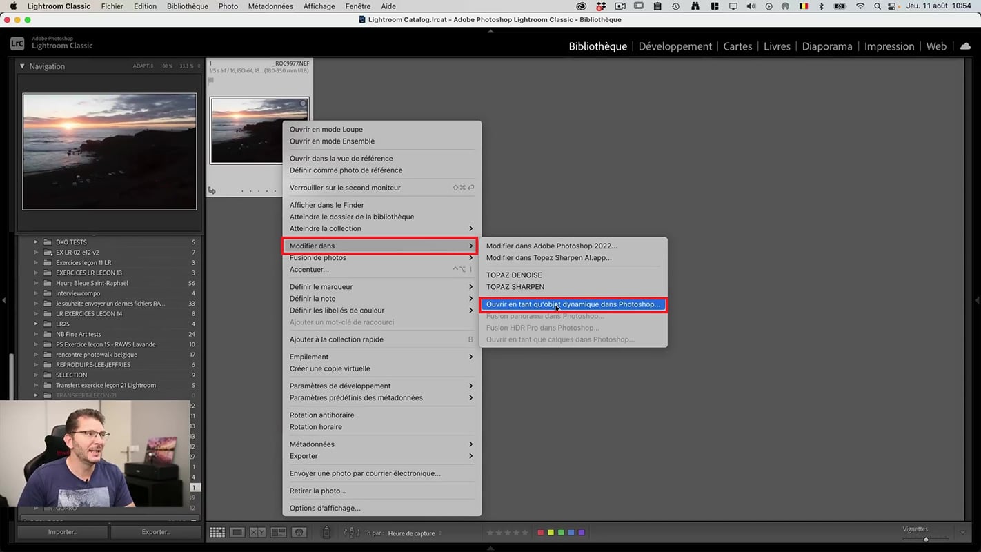 Ouvrir Camera Raw depuis Lightroom