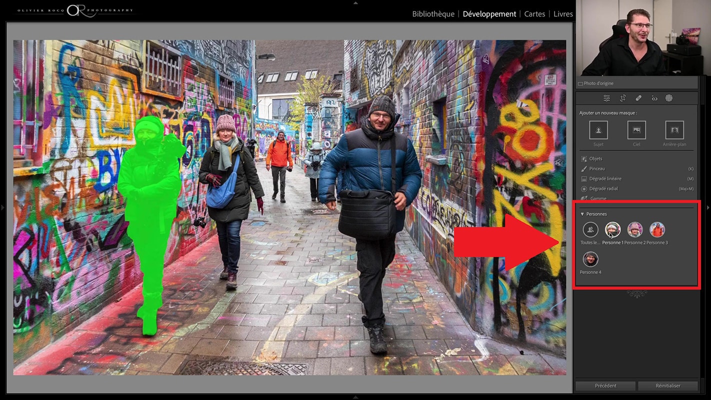 Détection automatique des personnes dans les nouveautés de Lightroom 2023.