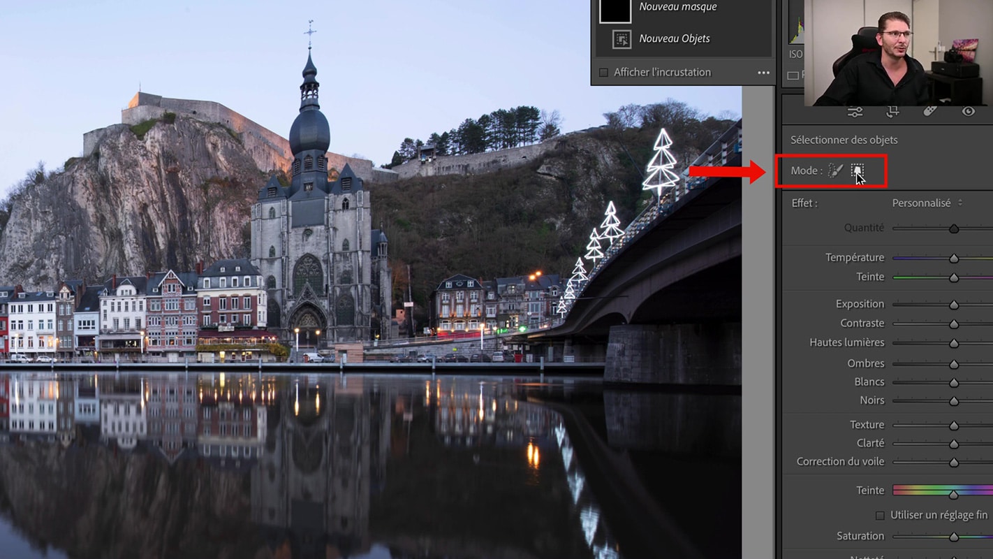 Deux modes de Sélection d'objets dans Lightroom 2023.