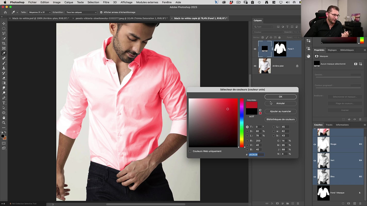 Comment changer le blanc en noir dans Photoshop ?