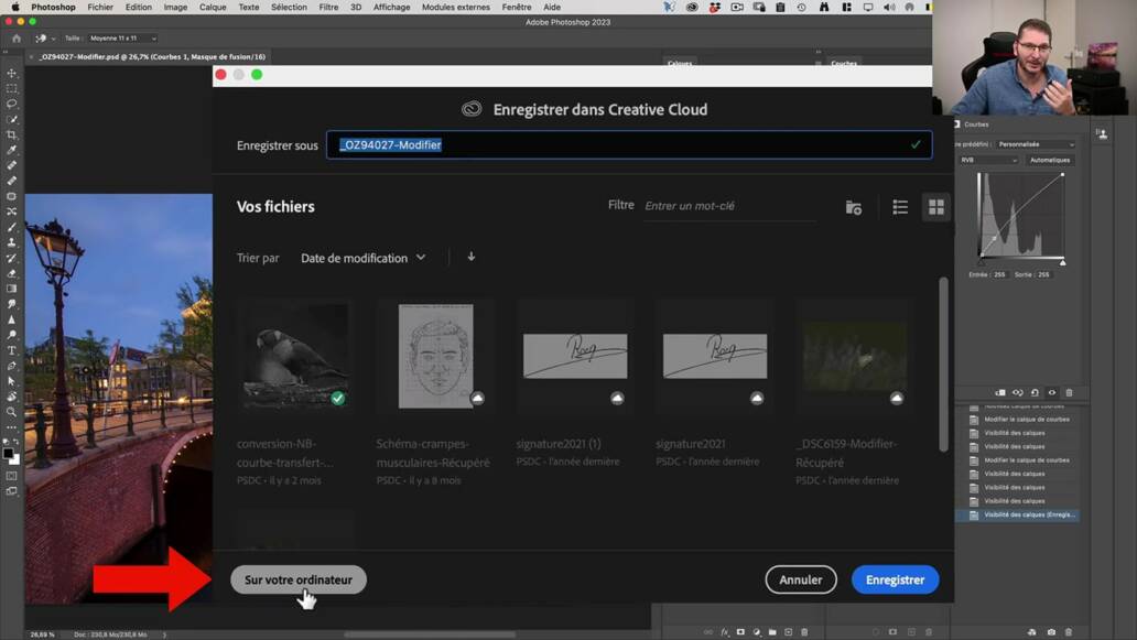 Deux options à activer pour enregistrer en jpeg dans Photoshop