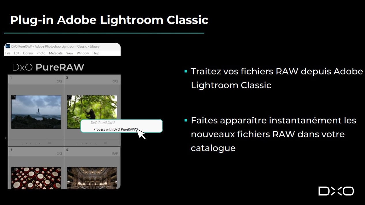 Intégration DXO Pure Raw dans le flux de travail