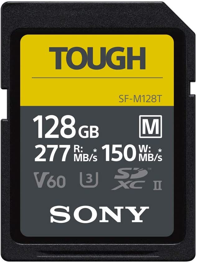 Image de la carte mémoire de la marque Sony SDXC M Tough Series 128GB UHS-Ii Class 10 U3 V60