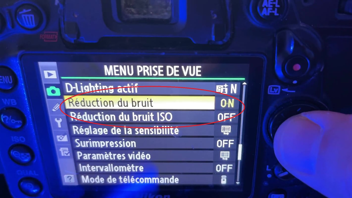 Réglages Réduction du bruit Nikon pour réussir vos photos de feu d'artifice.