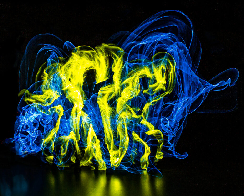 Dans le feu de l'action.