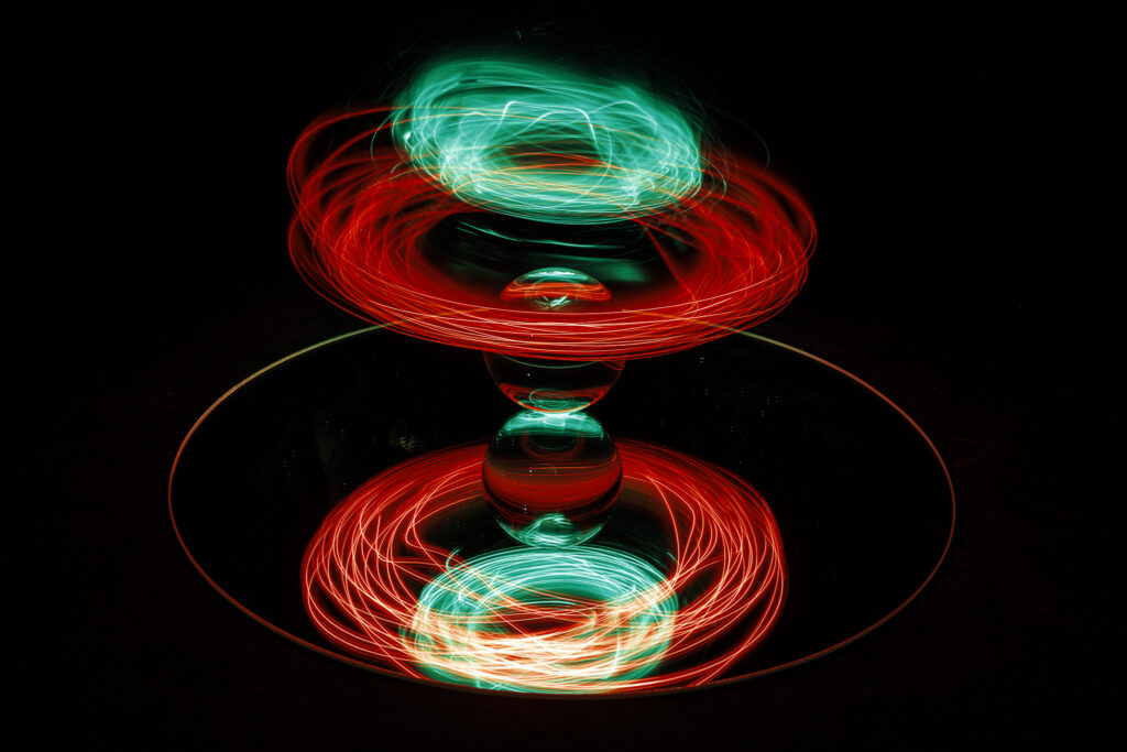 boule verte et rouge