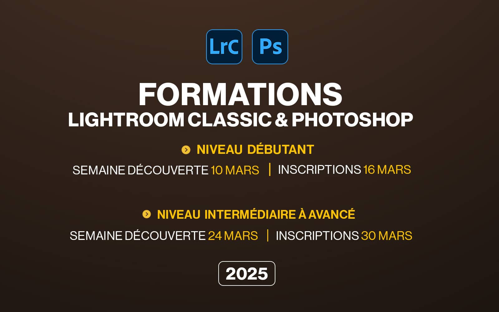 bannière inscriptions formations Olivier Rocq mars 2025 mobile