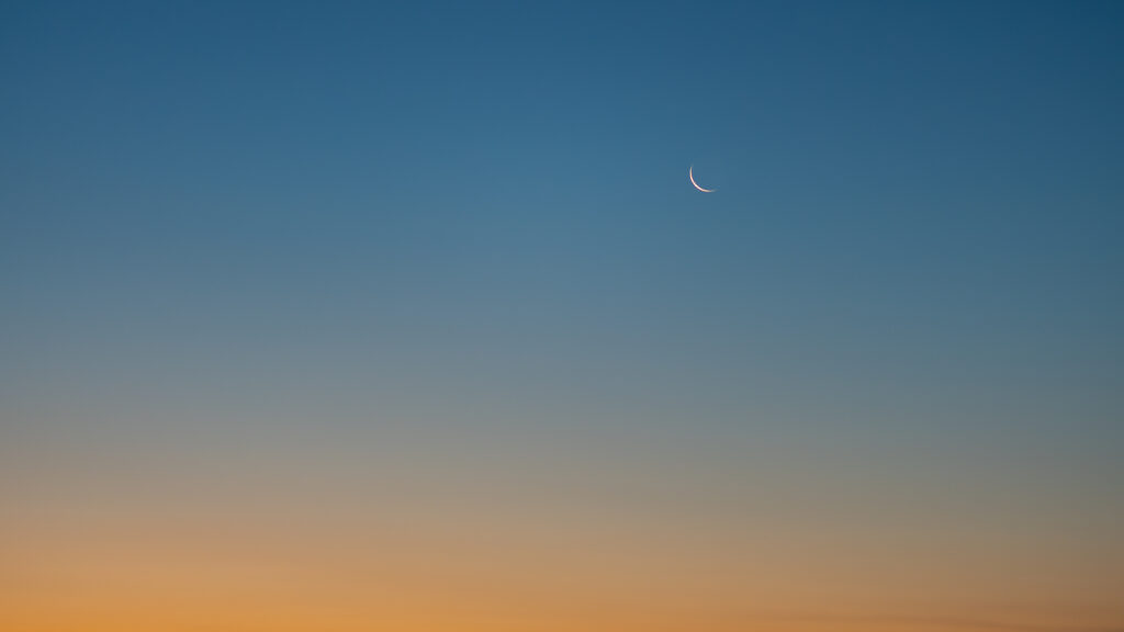 La lune au petit matin