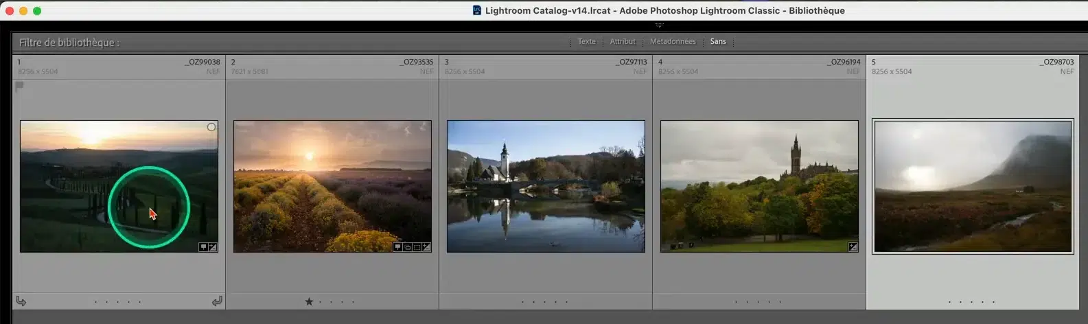 photos test masques paysage