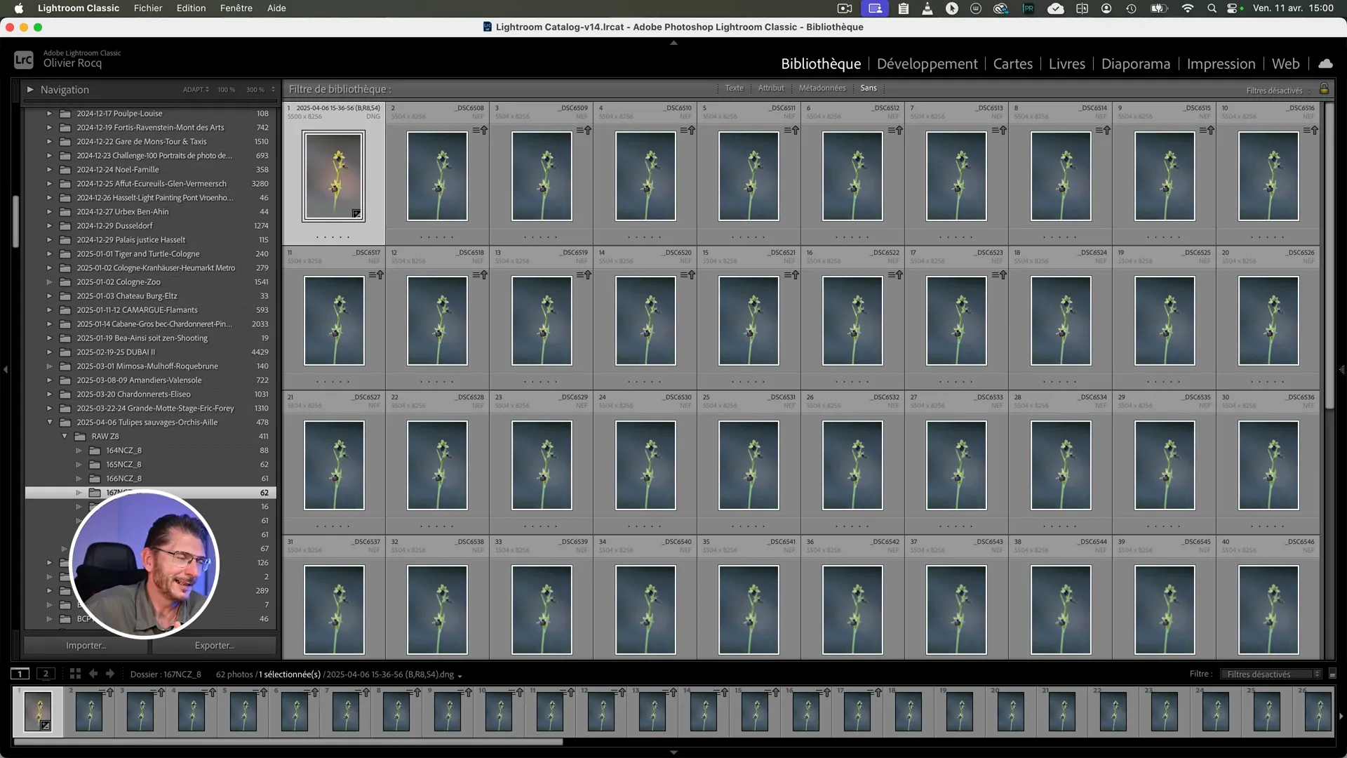 Organisation de séquences d’images dans Lightroom pour focus stacking