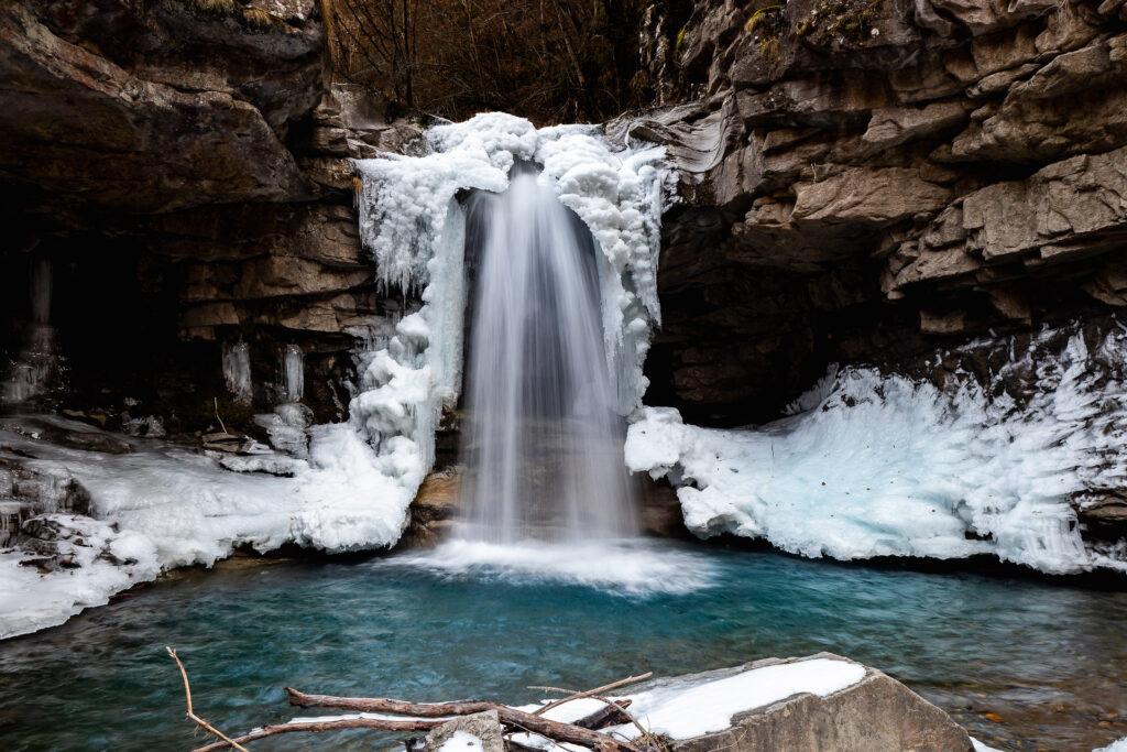 Cascade du Saut de la Pie en hiver