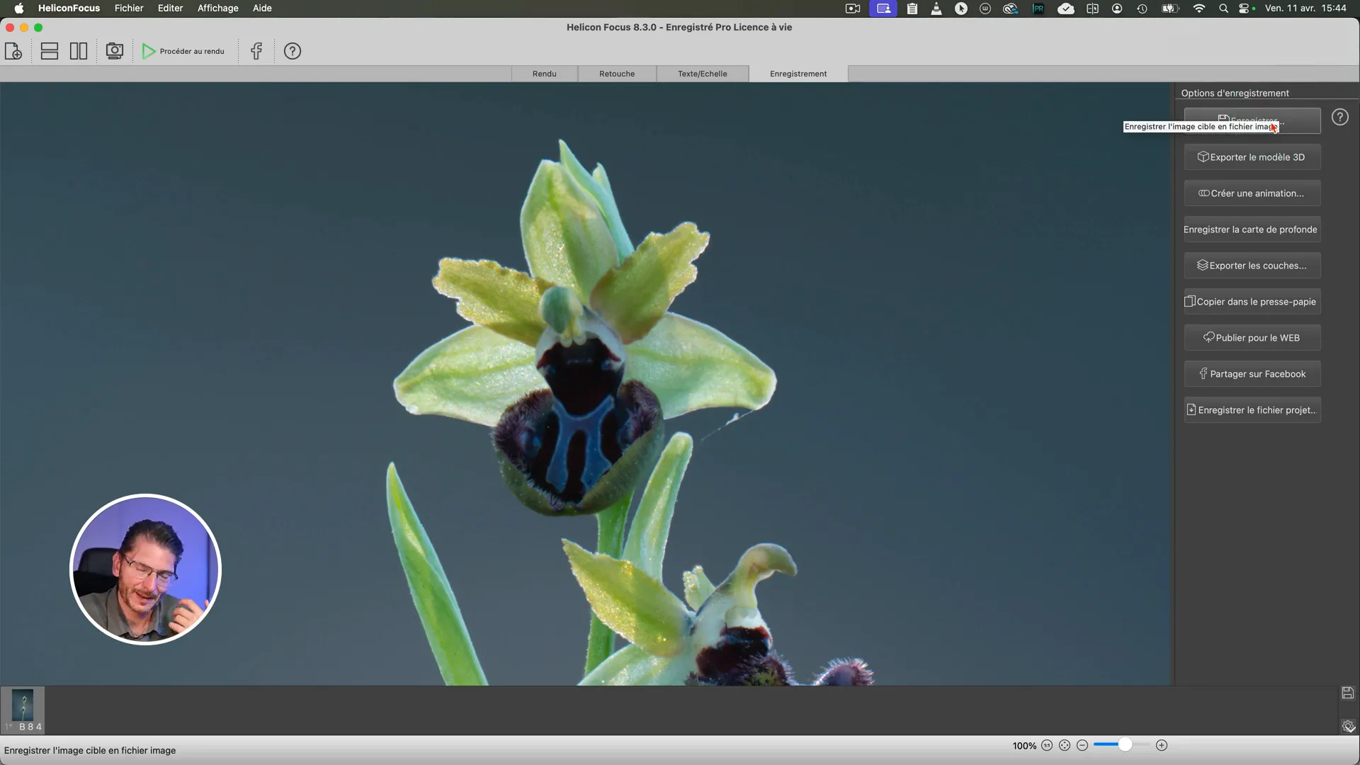 Export de l’image finale depuis Helicon Focus