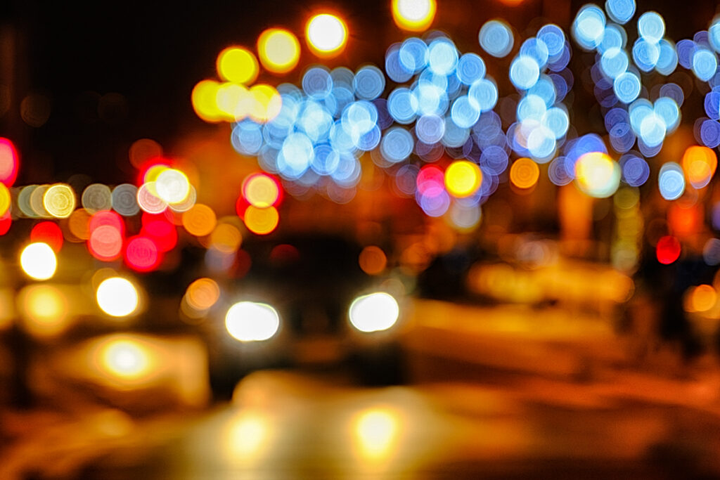 Bokeh aux vacances de Noël