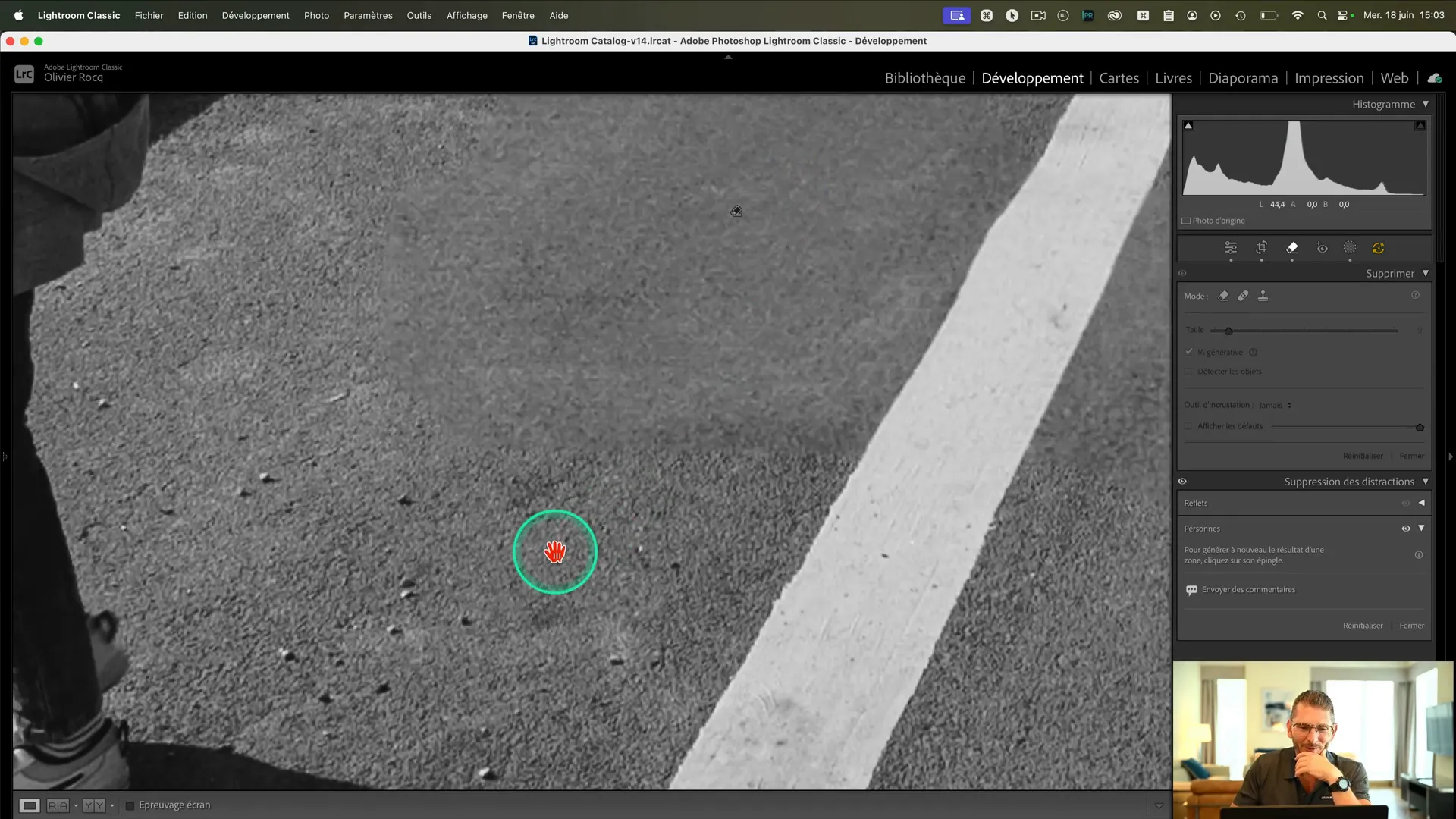 zoom sur la texture générée qui est de mauvaise qualité