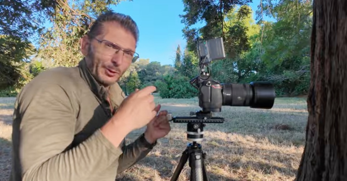 Installation du Nikon Z8 sur trépied avec objectif macro