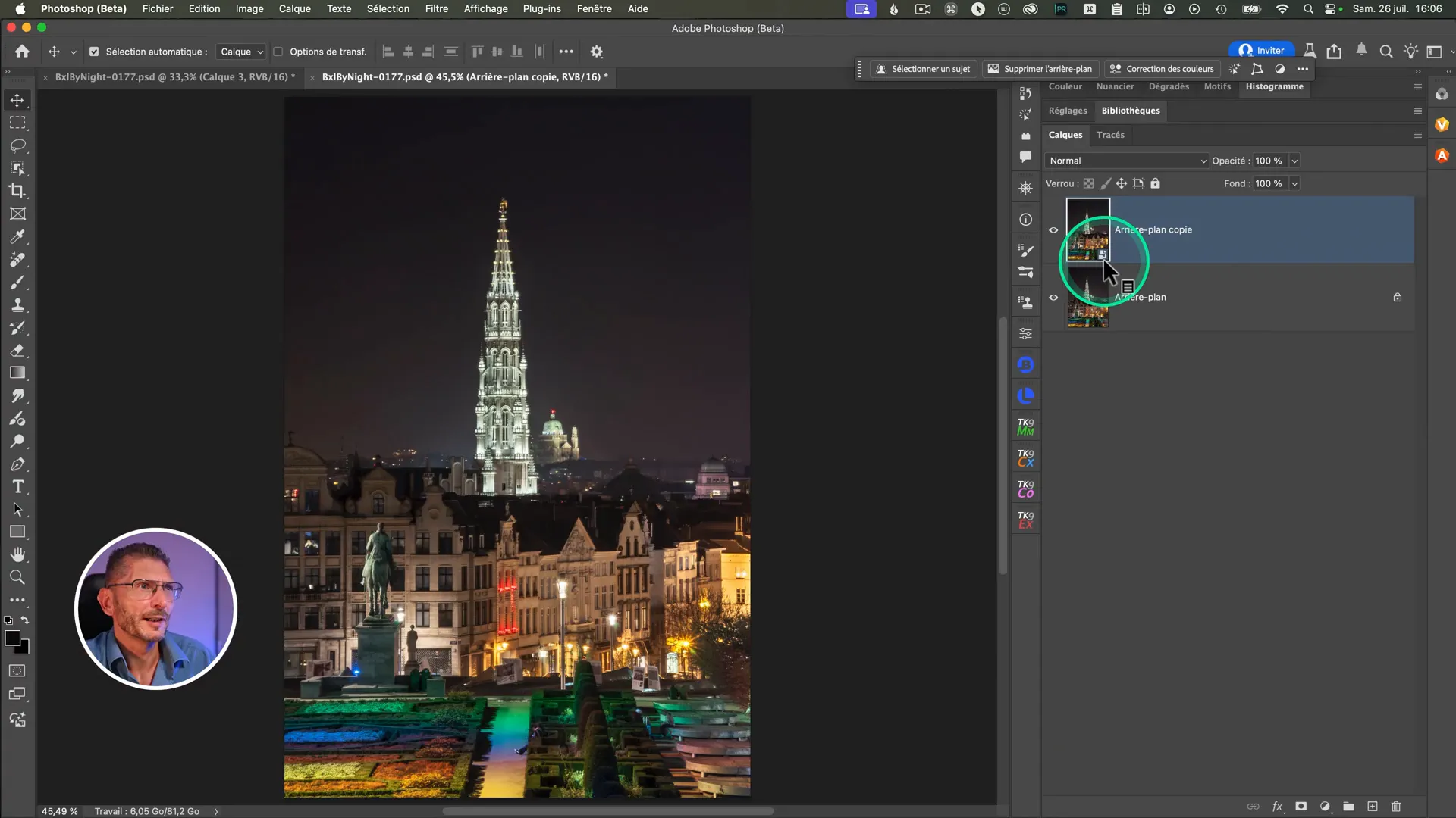 Conversion du calque en objet dynamique dans Photoshop