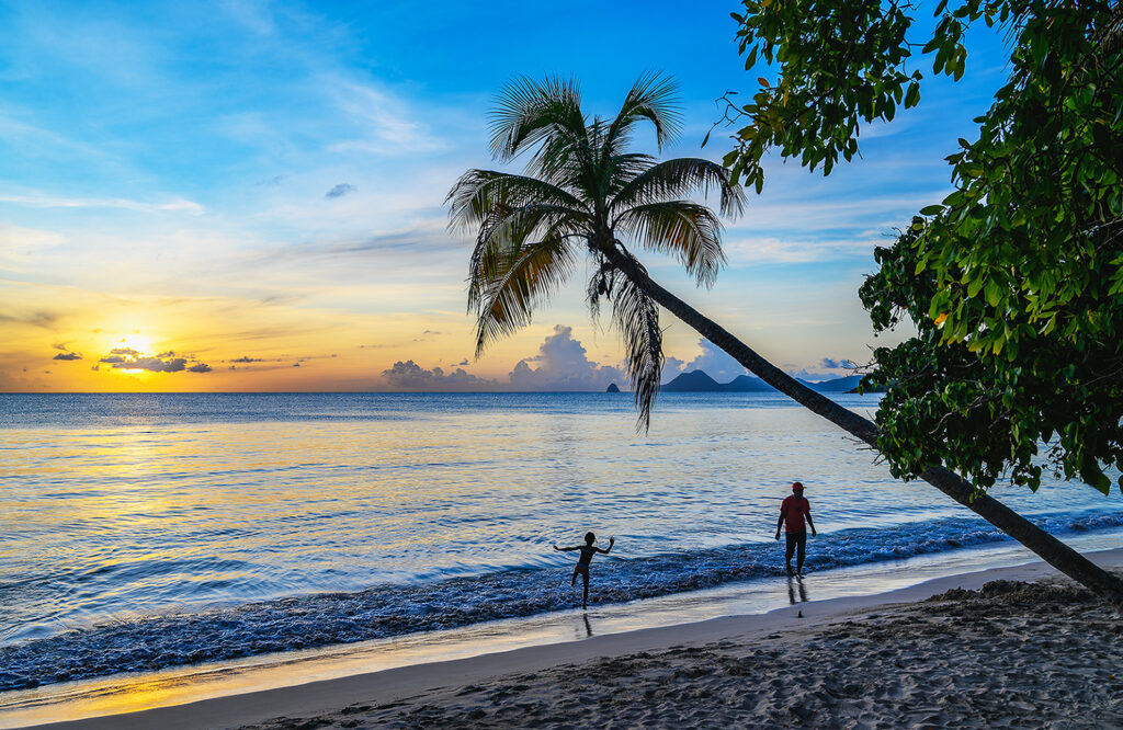 Derniers jeux au soleil couchant