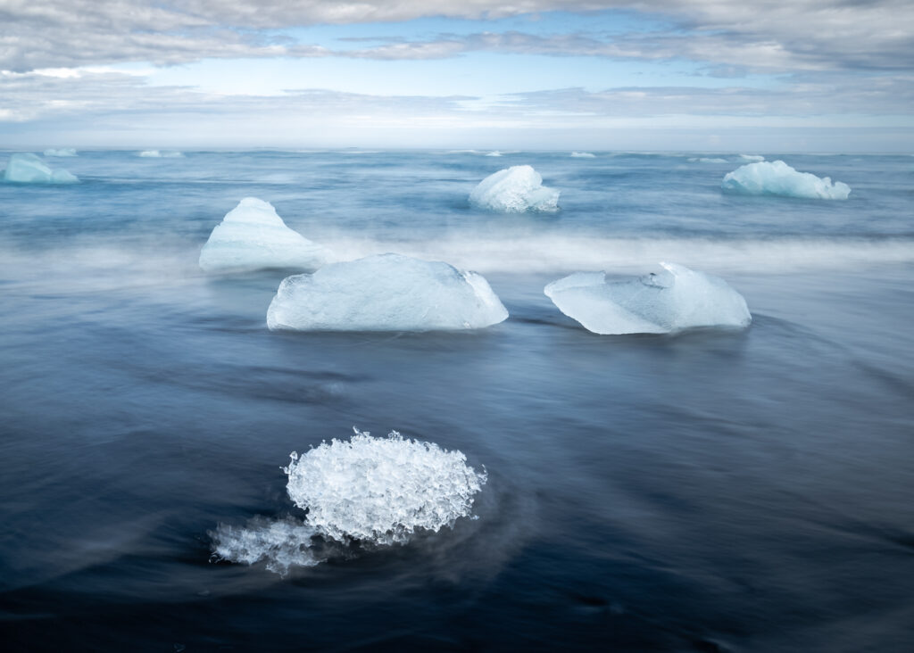 La plage de glace