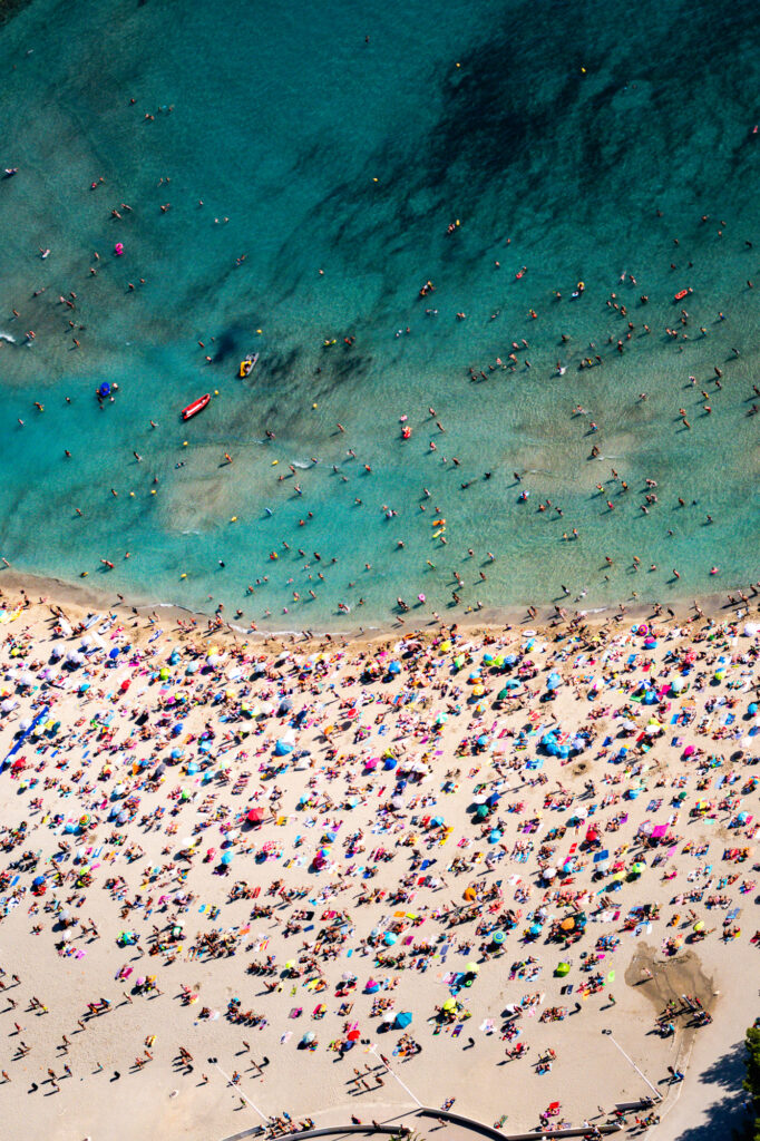 Plage de la Couronne (Martigue) bondée