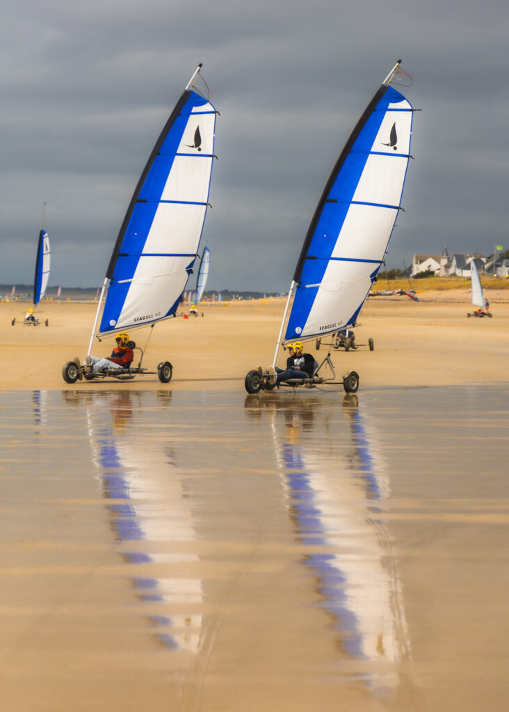 Course de chars à voile sur la presqu'île de Quiberon