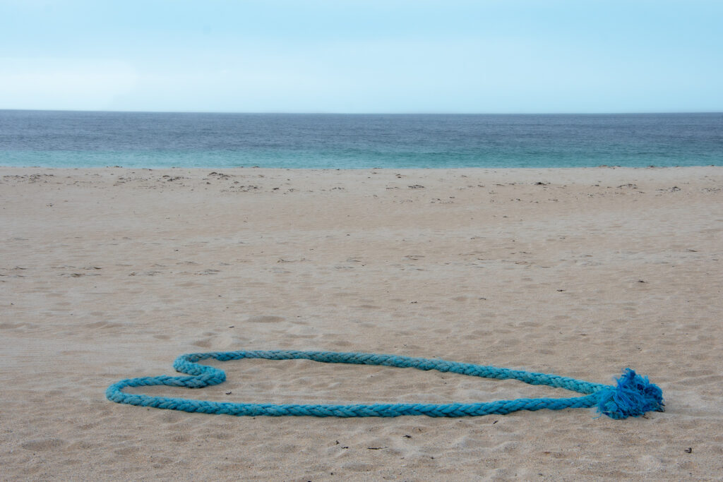 La plage au coeur bleu
