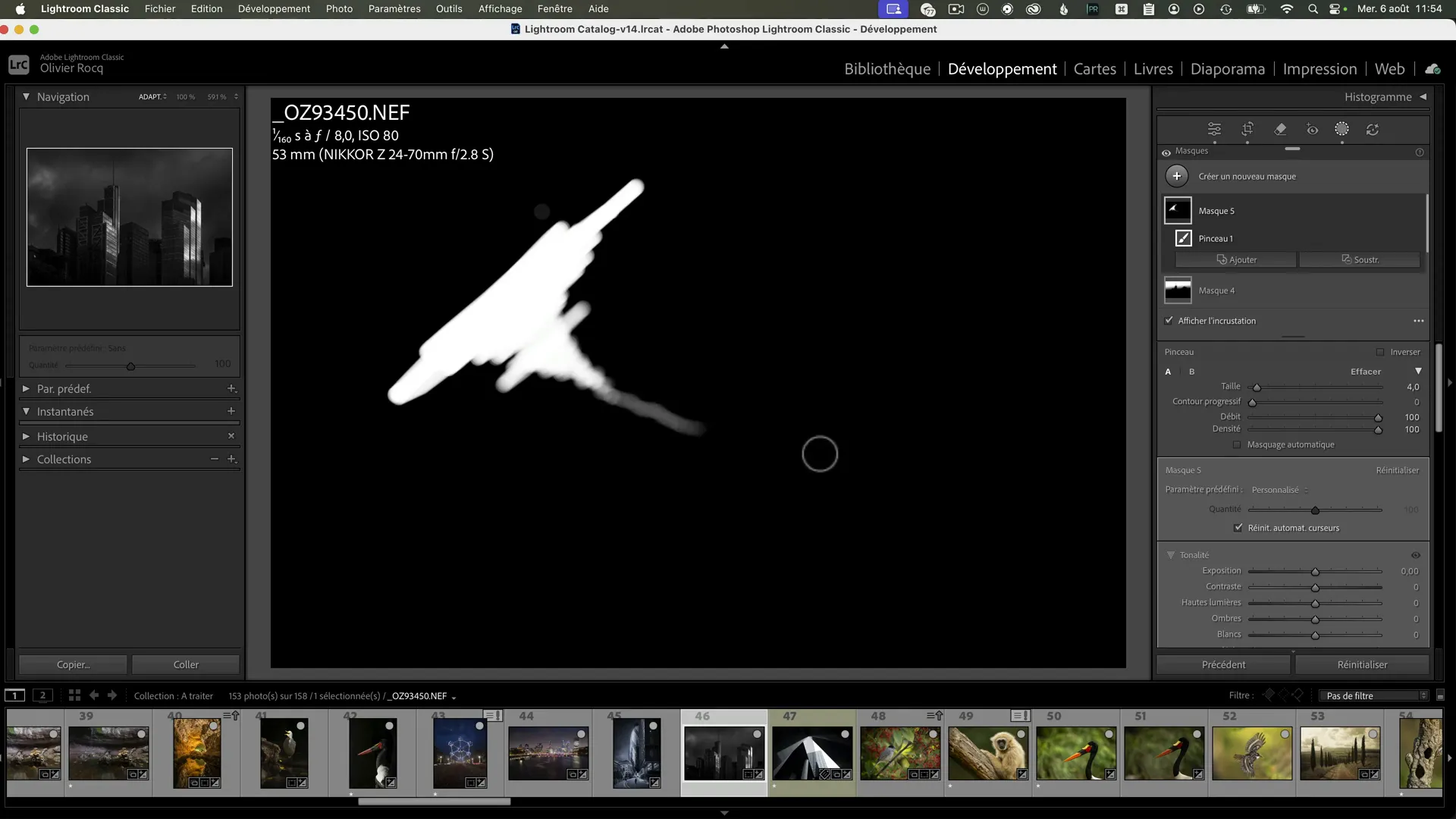 Peindre finement grâce à une tablette graphique dans Lightroom