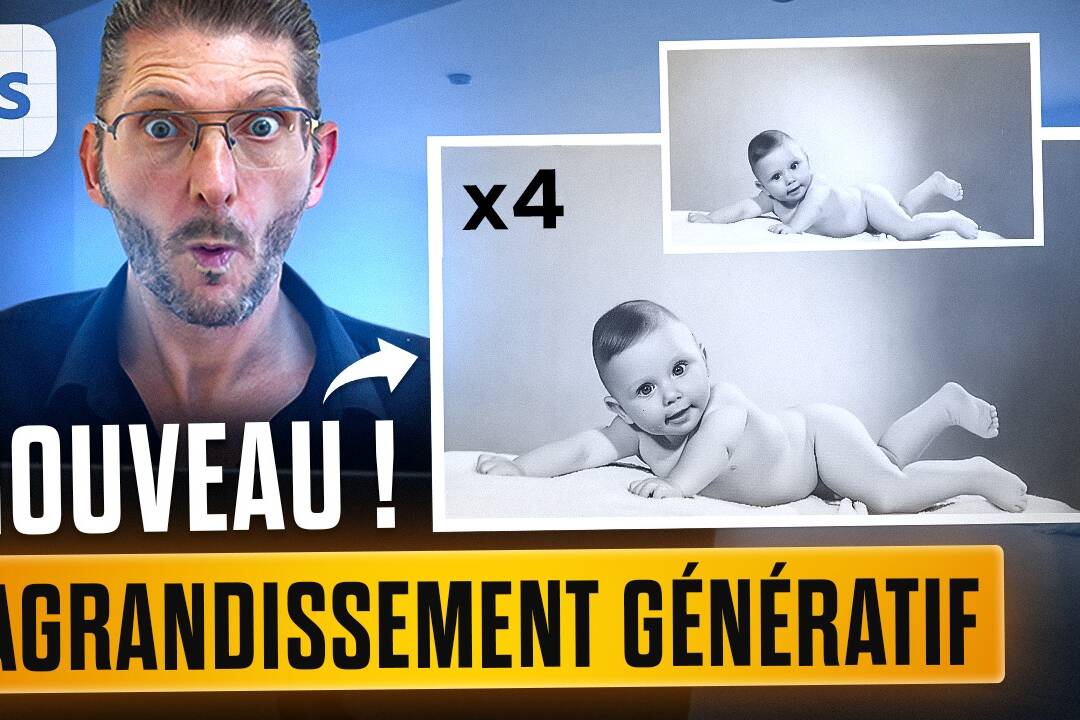 Agrandissement génératif dans Photoshop avec démonstration visuelle