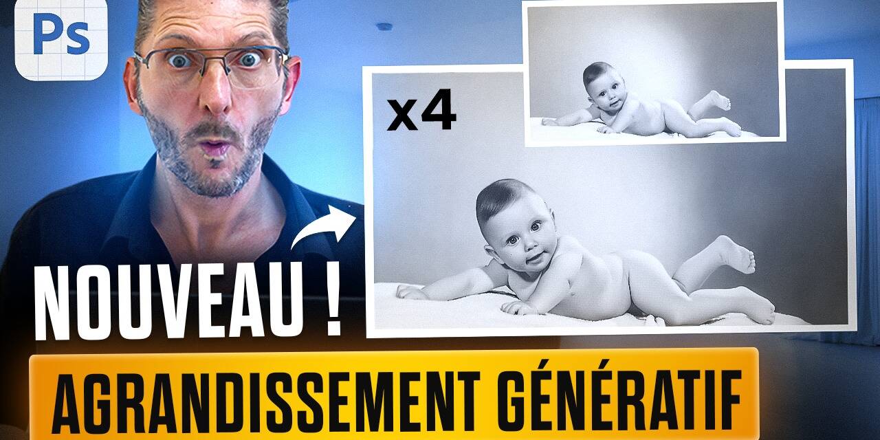 Agrandissement génératif dans Photoshop avec démonstration visuelle