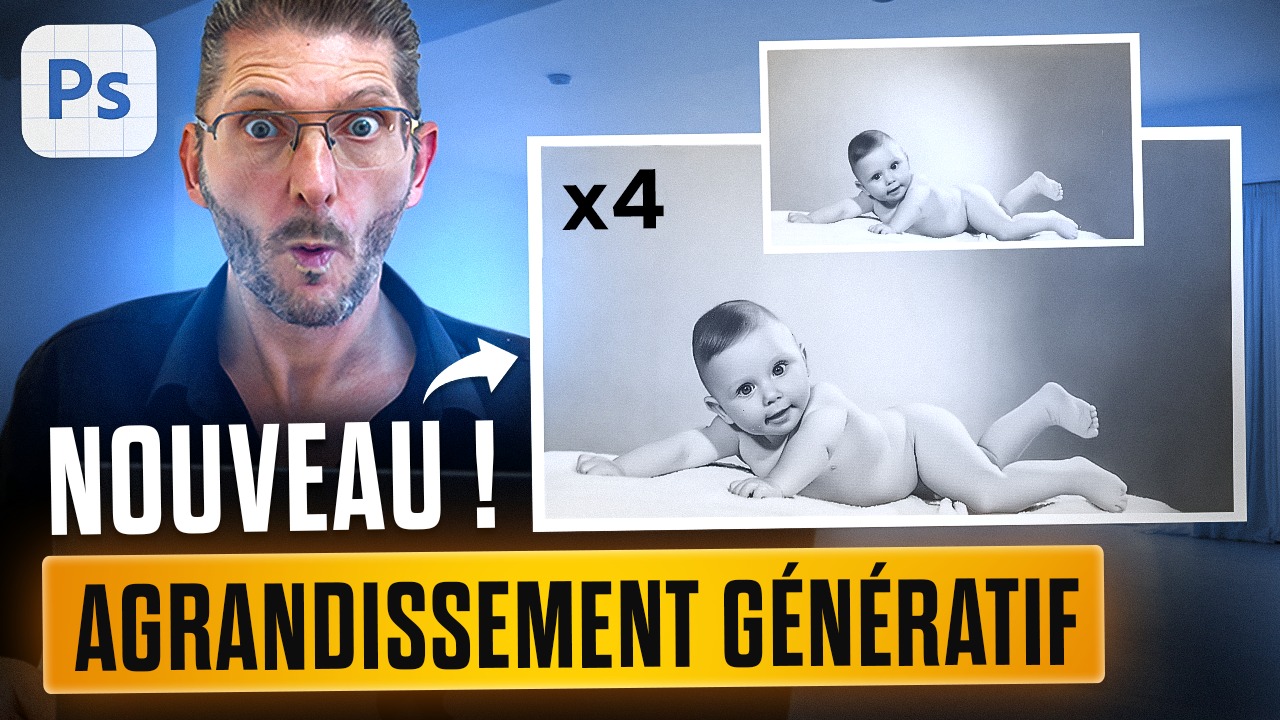 Agrandissement génératif dans Photoshop avec démonstration visuelle