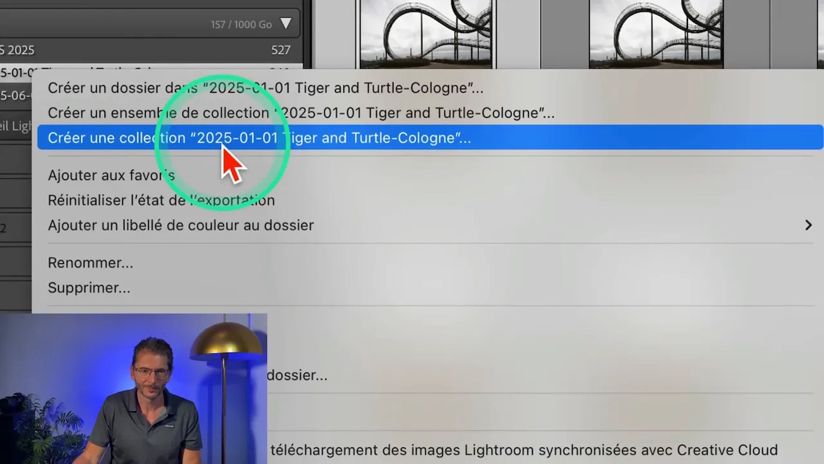 Création d’une collection Lightroom Classic à partir d’un dossier