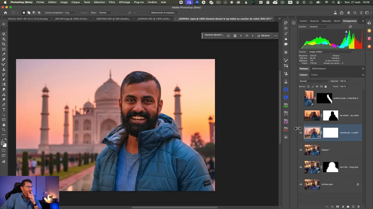 Génération d’une image complète avec IA dans Photoshop.