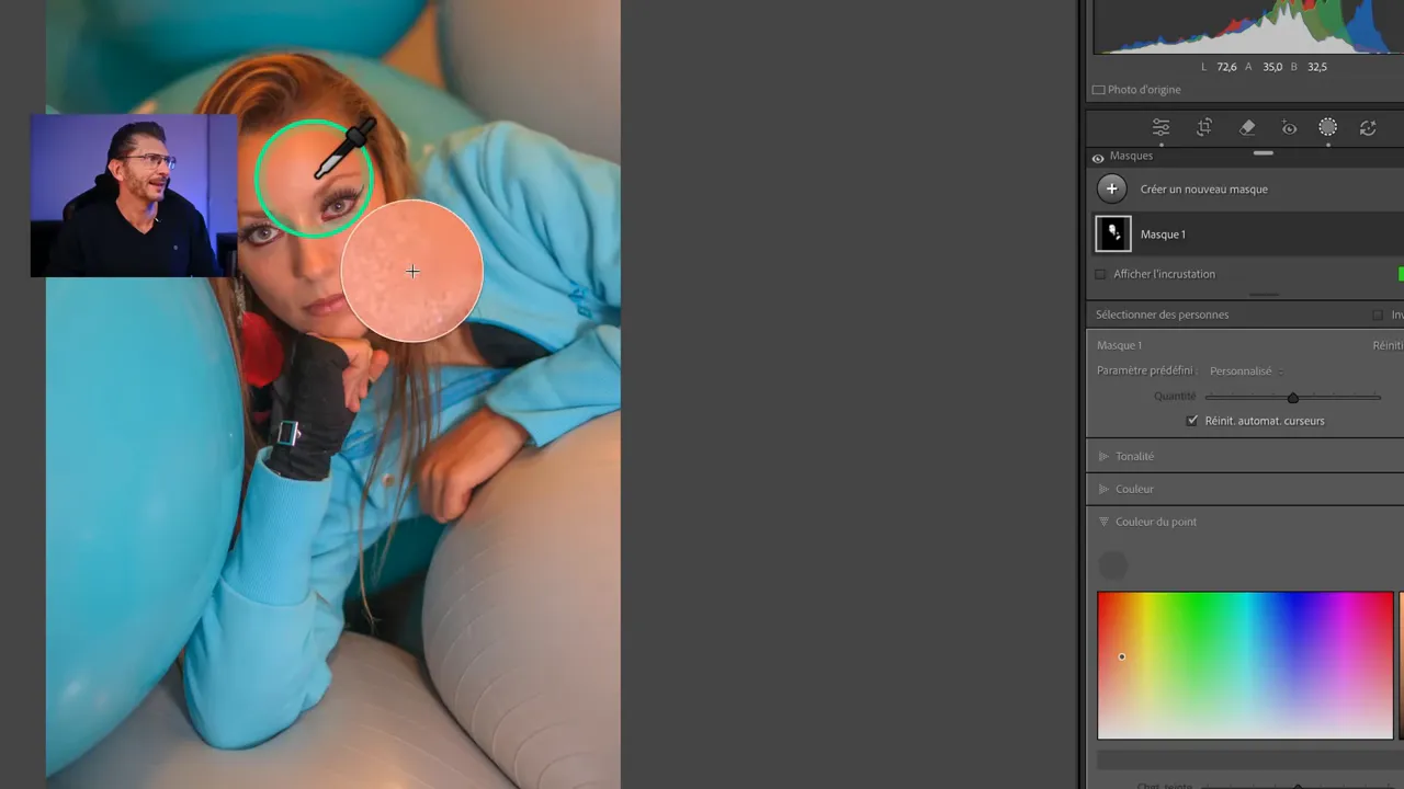 Utilisation du Variance en retouche de peau