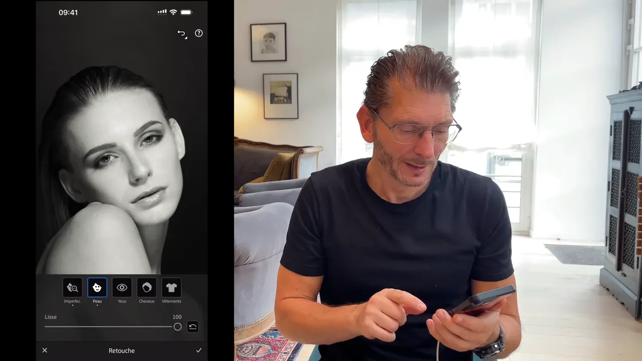 Actions rapides IA lightroom Mobile