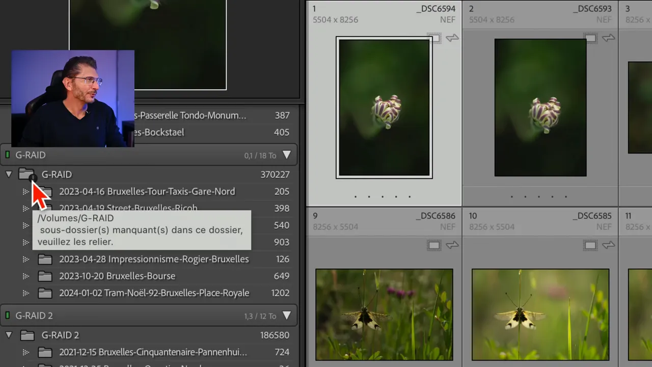 Avertissement dossier manquant