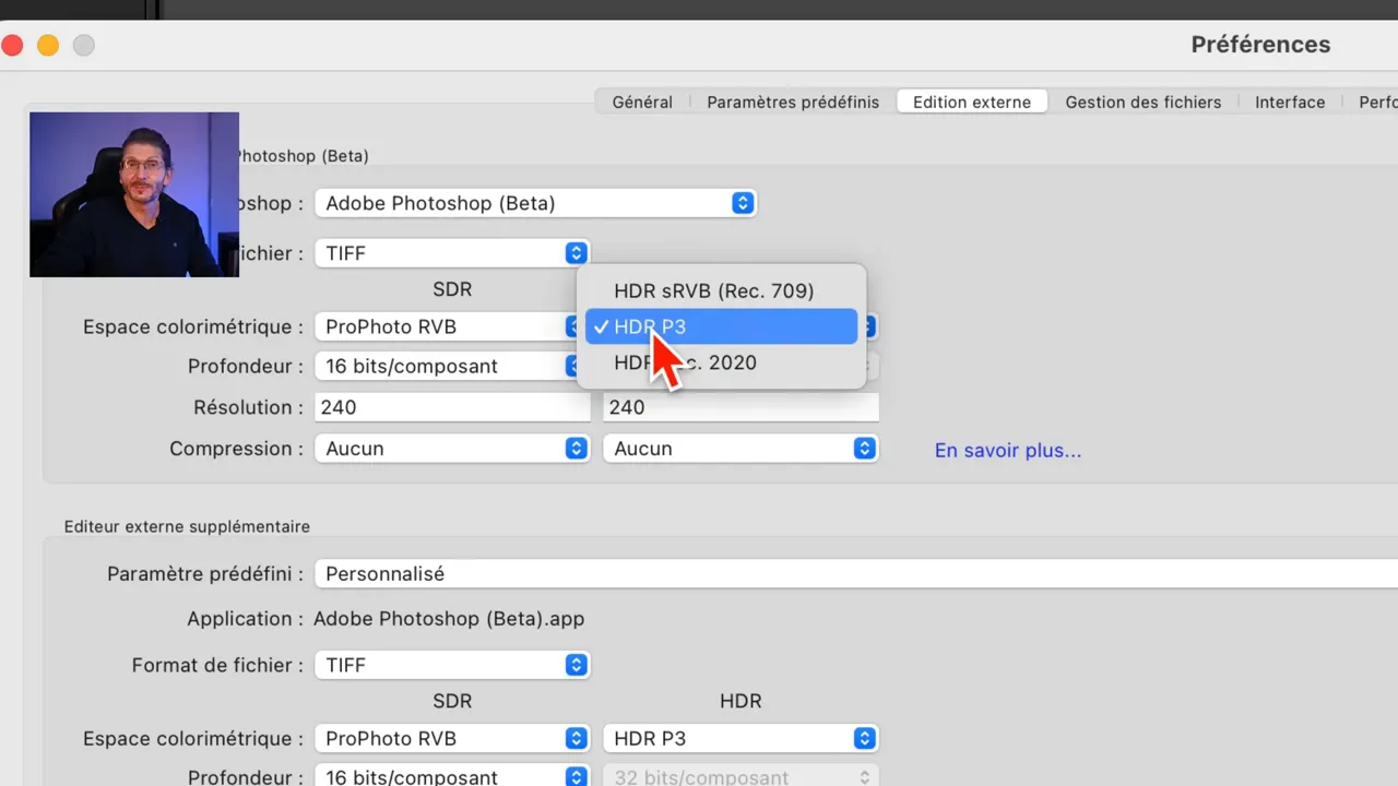 Flux HDR Lightroom vers Photoshop