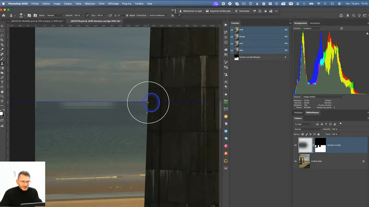Résultat du clonage contournant la statue protégée dans le masque.