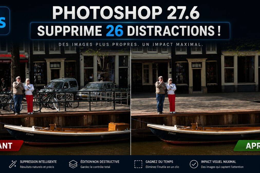Photoshop 27.6 supprime 26 distractions