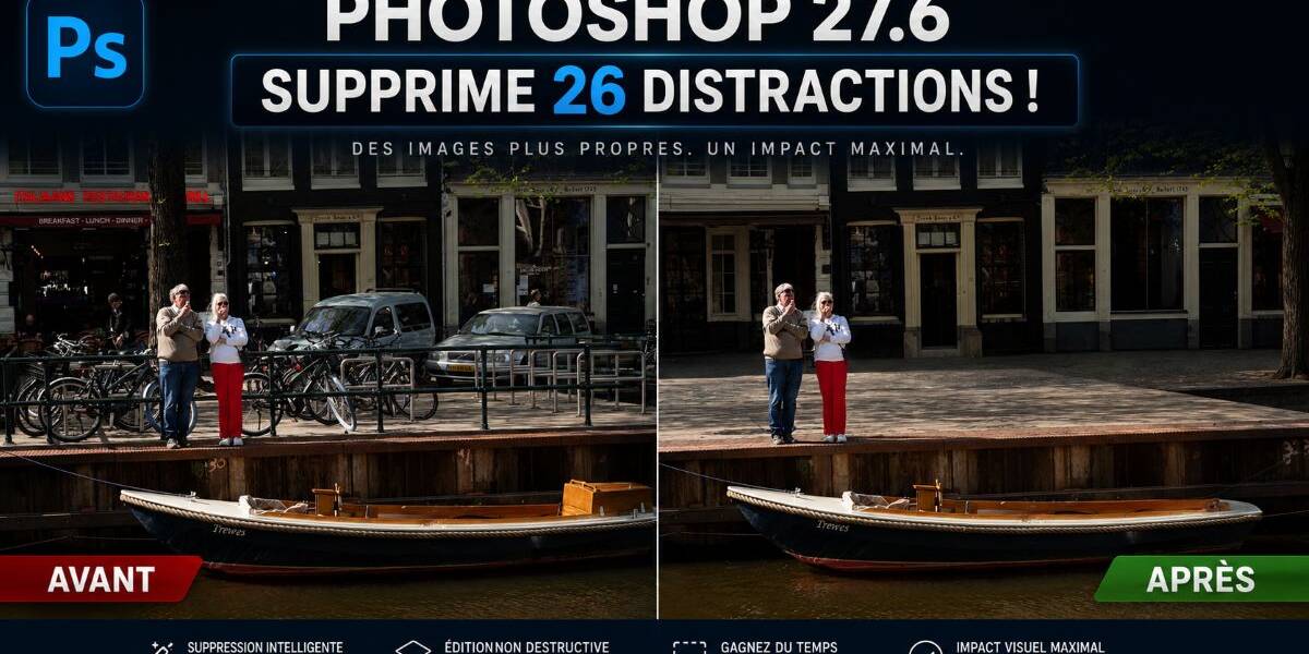 Photoshop 27.6 supprime 26 distractions