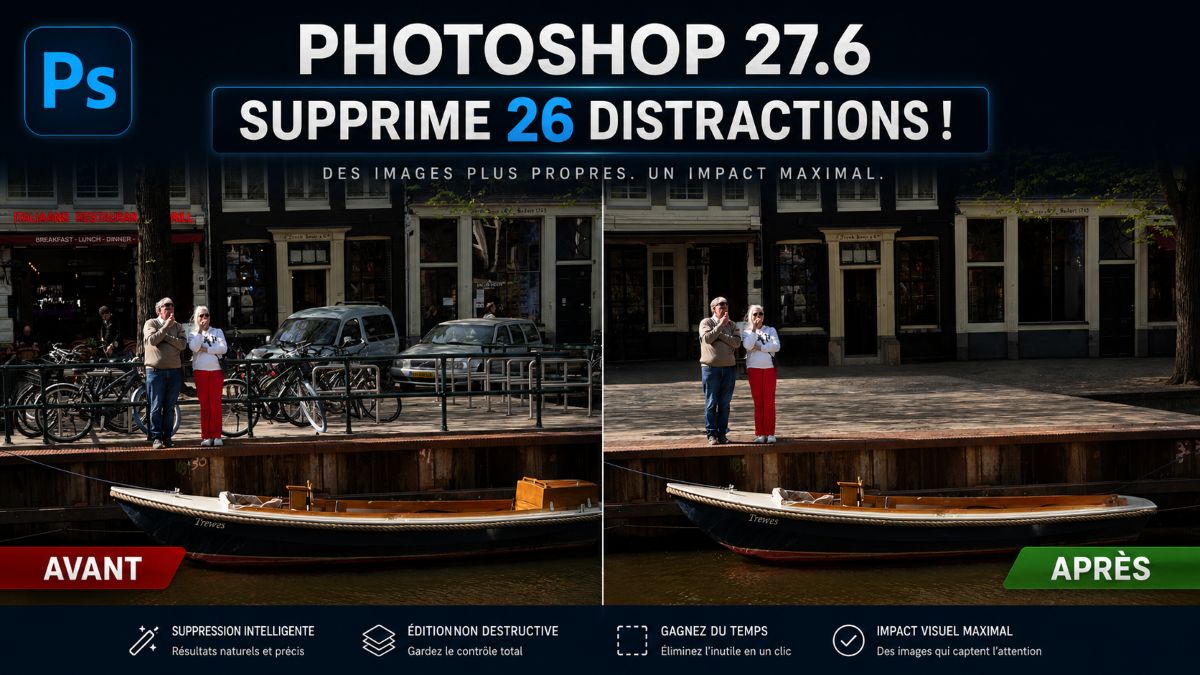 Photoshop 27.6 supprime 26 distractions